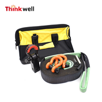 Kit de recuperação de alça de reboque com manilha e alça de reboque